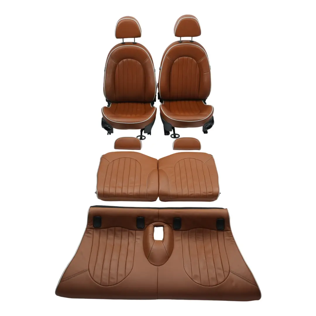 Chauffé Marron Malt Cuir Anglais Sièges Avant Arrière Trottoir pour Mini Sport à propos du numéro de pièce R52 Mini Sport Chauffé Marron Malt Cuir Anglais Sièges Avant Arrière Trottoir - SKU R52-SPORT-LEATHER-SEATS-SET - Numéro de pièce R52