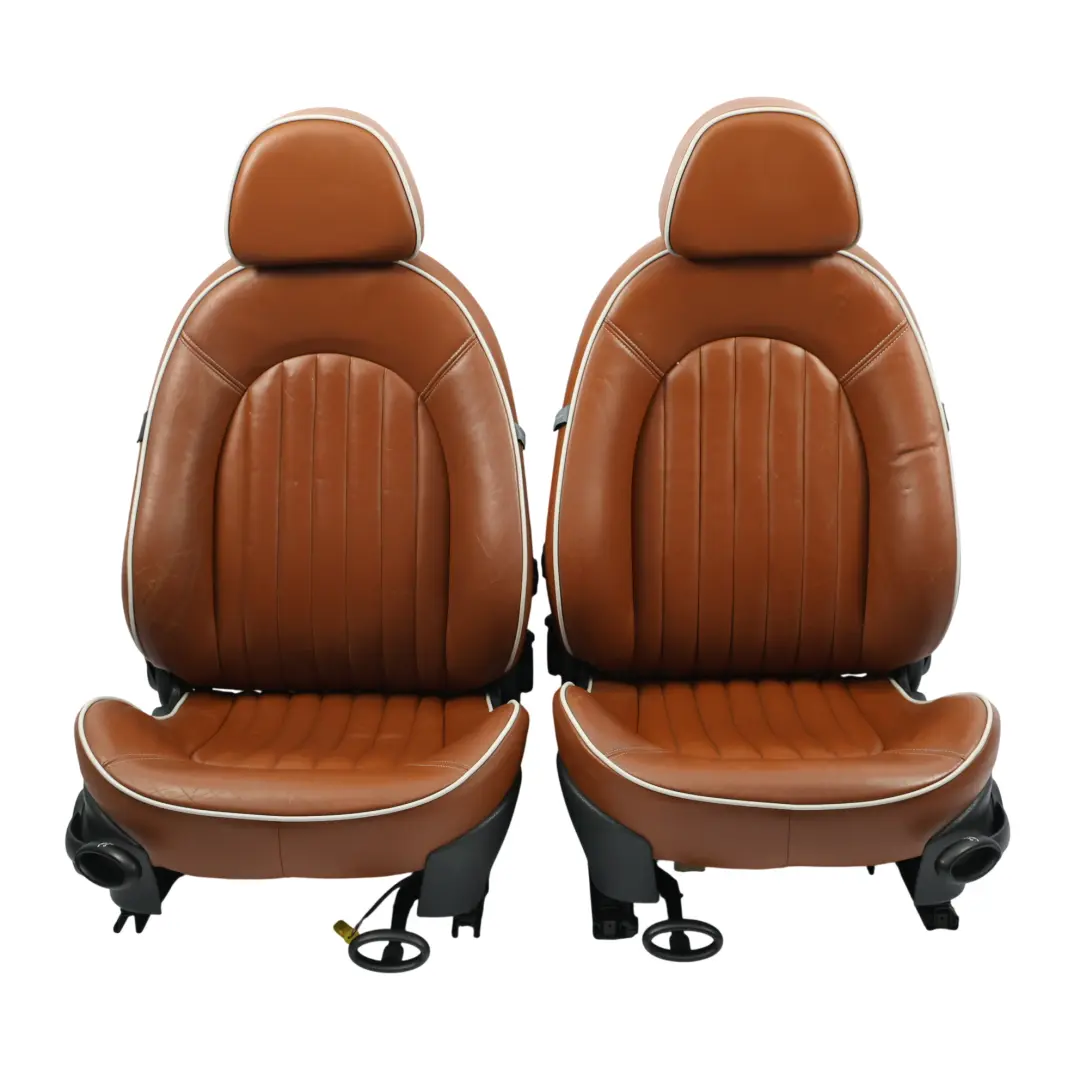 Riscaldato Sport Marrone Pelle Sedili Anteriori Posteriori Marciapiede per Mini con numero di parte R52 Mini Riscaldato Sport Marrone Pelle Sedili Anteriori Posteriori Marciapiede - SKU R52-SPORT-LEATHER-SEATS-SET - Numero di parte R52