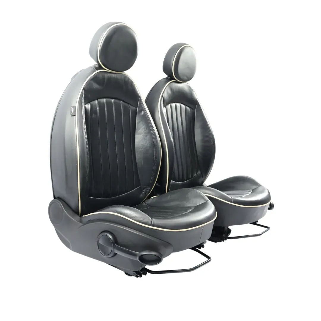Mini R55 Cooper One Sièges Sport Intérieur Salon En Cuir Noir Intégral - SKU R55-SEATS-SPORT-LEATHER-SET-T9E1 - Numéro de pièce 7270324