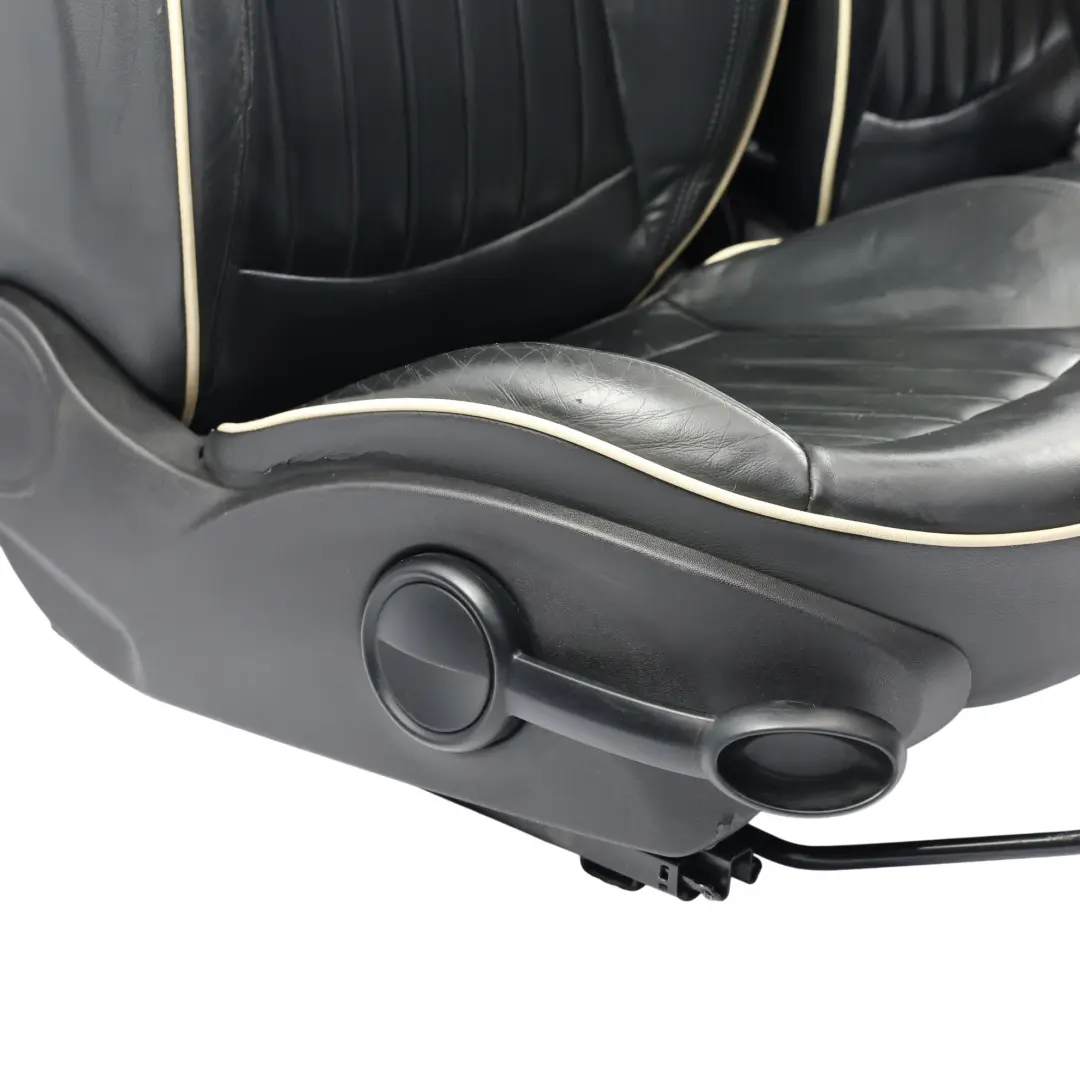 Mini R55 Cooper One Sport Seats Black Full Leather Lounge Interior - SKU R55-SEATS-SPORT-LEATHER-SET-T9E1 - Part number 7270324