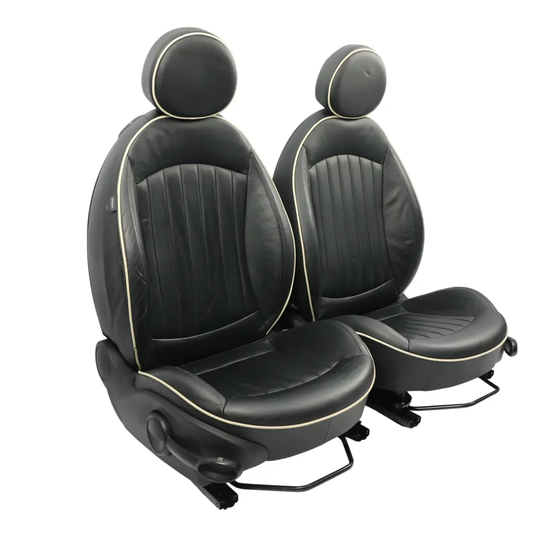 Fotele Kanapa Sportowe Grzane Skórzane Czarne Komplet do Mini Cooper One R56 o numerze 7270323 Mini Cooper One R56 Fotele Kanapa Sportowe Grzane Skórzane Czarne Komplet - SKU R56-SEATS-SPORT-LEATHER-LOUNGE-SET-T9E1-1 - Numer Części 7270323