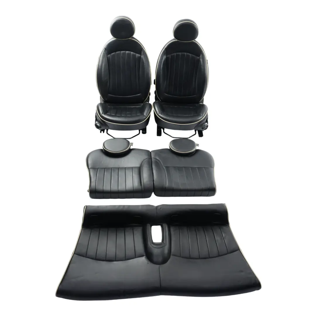 Komplet Foteli Przód Tył Skóra Czarny do Mini Cooper One R56 Sport o numerze R56-SEATS-SPORT-LEATHER-LOUNGE Mini Cooper One R56 Sport Komplet Foteli Przód Tył Skóra Czarny - SKU R56-SEATS-SPORT-LEATHER-LOUNGE-SET-T9E1 - Numer Części R56-SEATS-SPORT-LEATHER-LOUNGE