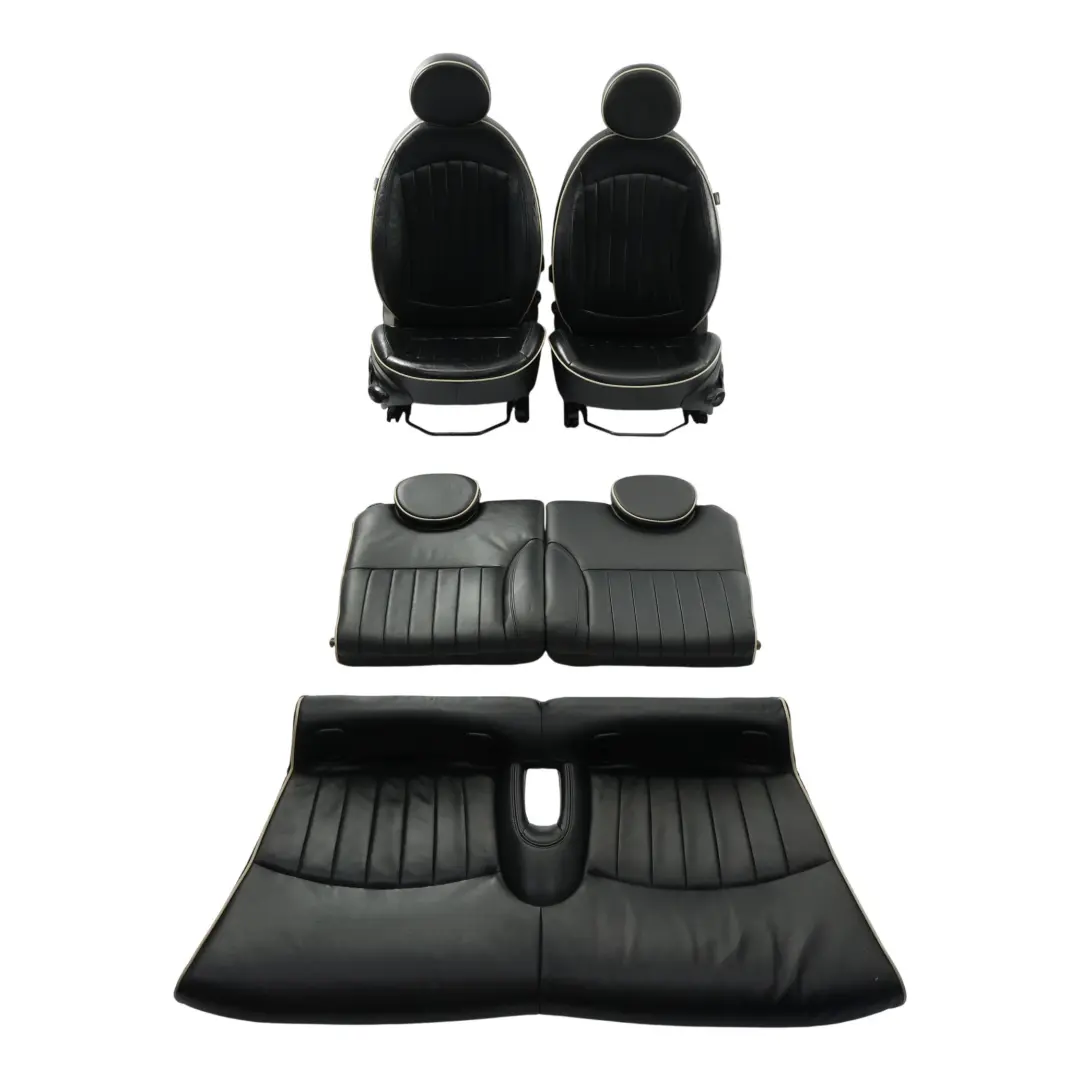 Mini Cooper One R56 Sport Full Leather Interior Seats Seat Front Rear Set Black - SKU R56-SEATS-SPORT-LEATHER-LOUNGE-SET-T9E1 - Part number R56-SEATS-SPORT-LEATHER-LOUNGE