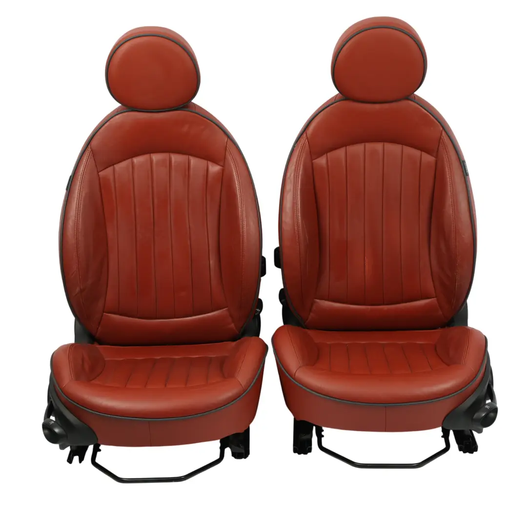Asientos Calefactables Sport Lounge Rojo Madera Cuero Delantero Trasero para Mini R56 con número de pieza 7229613 Mini R56 Asientos Calefactables Sport Lounge Rojo Madera Cuero Delantero Trasero - SKU R56-SPORTS-FULL-LEATHER-RED-SEATS - Número de pieza 7229613