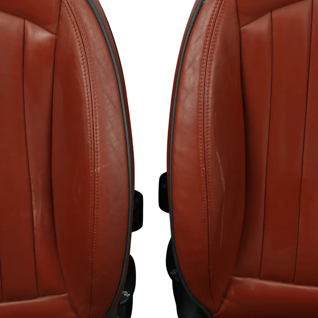 Mini R56 Seats Heated Sport Lounge Redwood Red Interior Leather Front Rear Seat - SKU R56-SPORTS-FULL-LEATHER-RED-SEATS - Part number 7229613