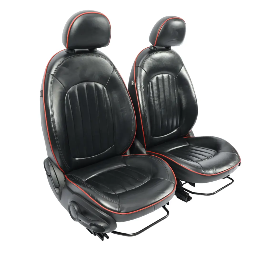 Mini Cooper R60 Seats Sport Leather Interior Heated Front Rear Carbon SET KIT - SKU R60-JCW-SEATS-LEATHER-LOUNGE-SET-T9IN - Part number R60-JCW-SEATS-LEATHER-LOUNGE-SET-T9IN