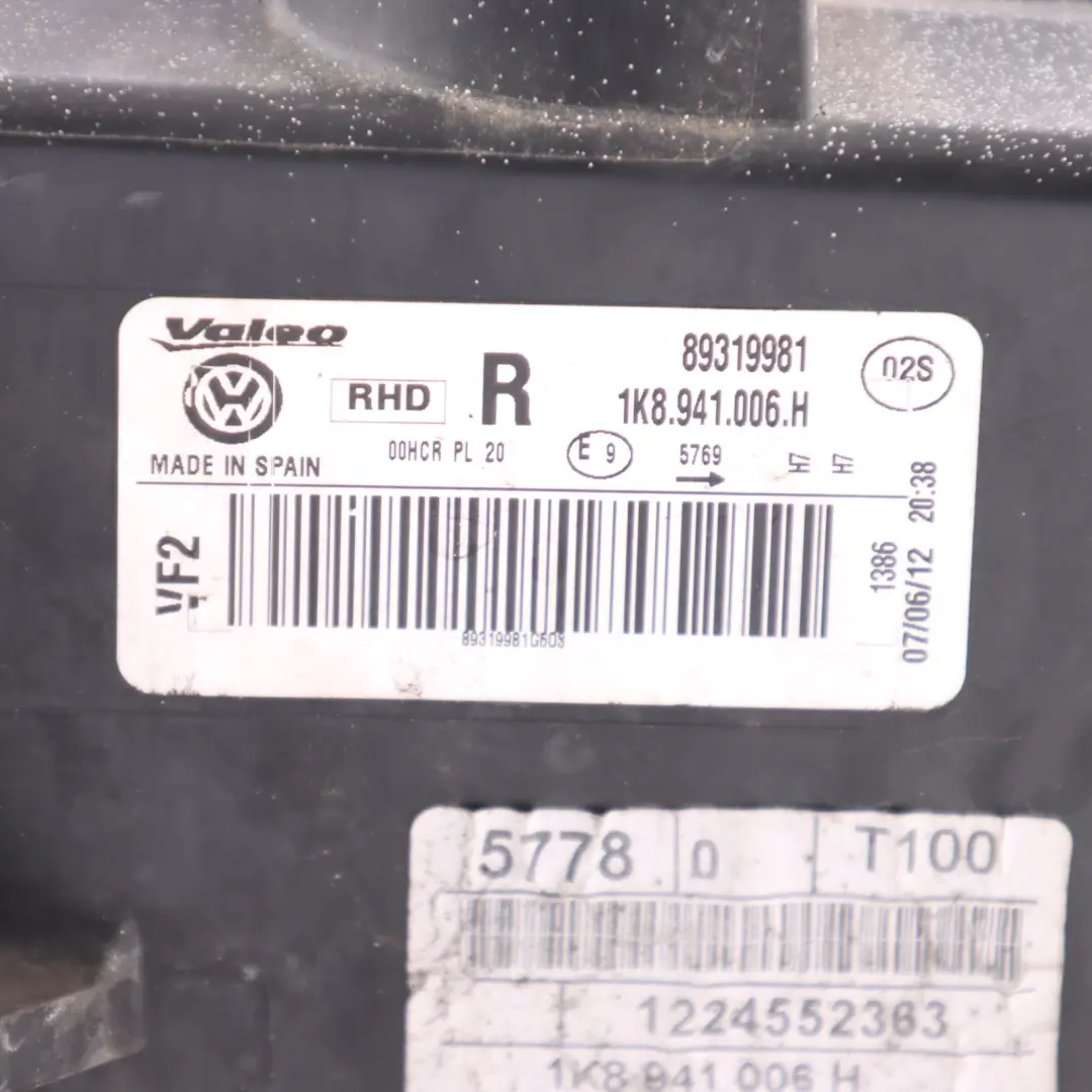 Volkswagen Scirocco Mk3 Headlight Headlamp Light Lamp Front Right O/S - SKU RHD-1K8941006H-3 - Part number 1K8941006H