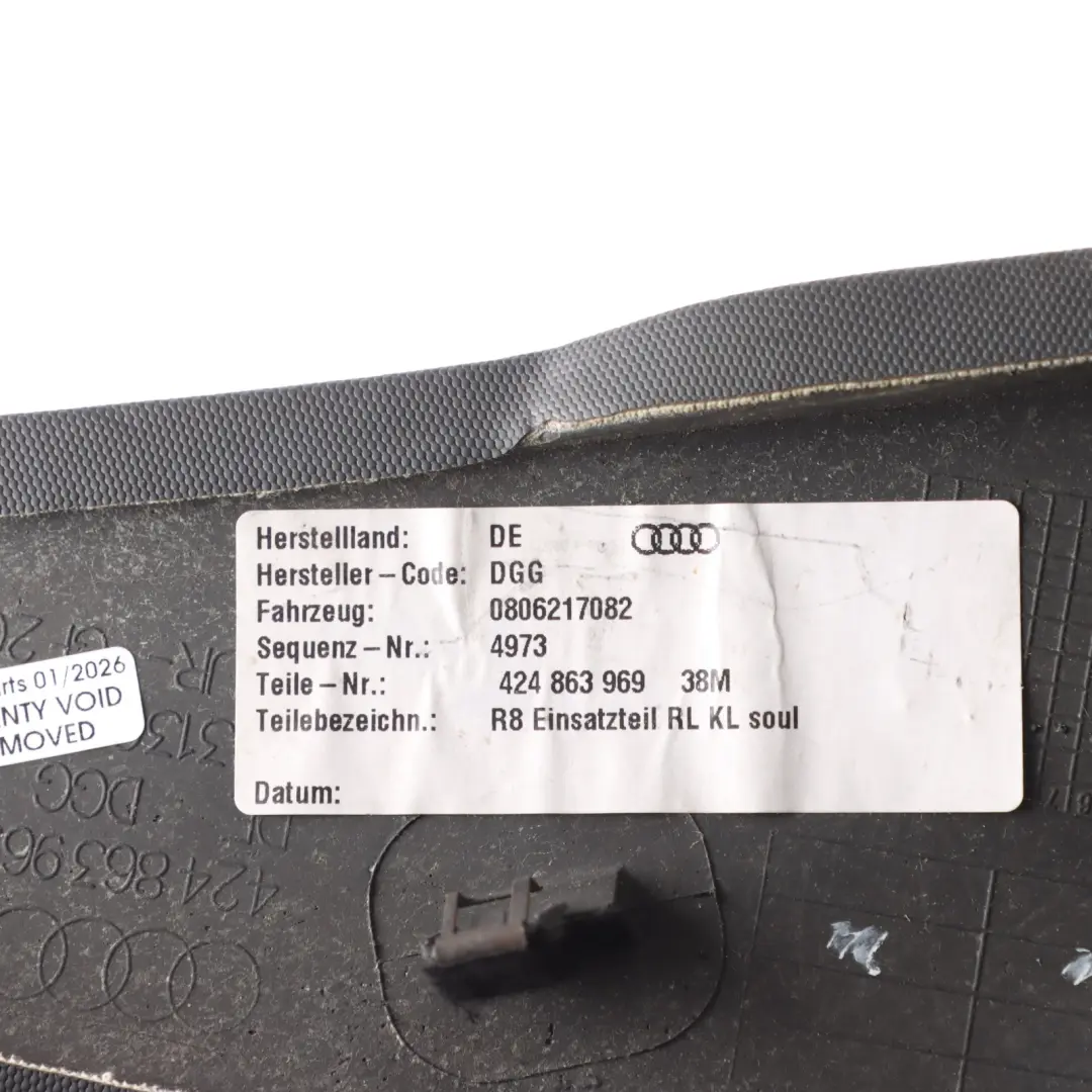 Knee Padding Protection Panel Trim Left N/S Black to Audi R8 42 with Part number 424863969 Audi R8 42 Knee Padding Protection Panel Trim Left N/S Black - SKU RHD-424863969 - Part number 424863969