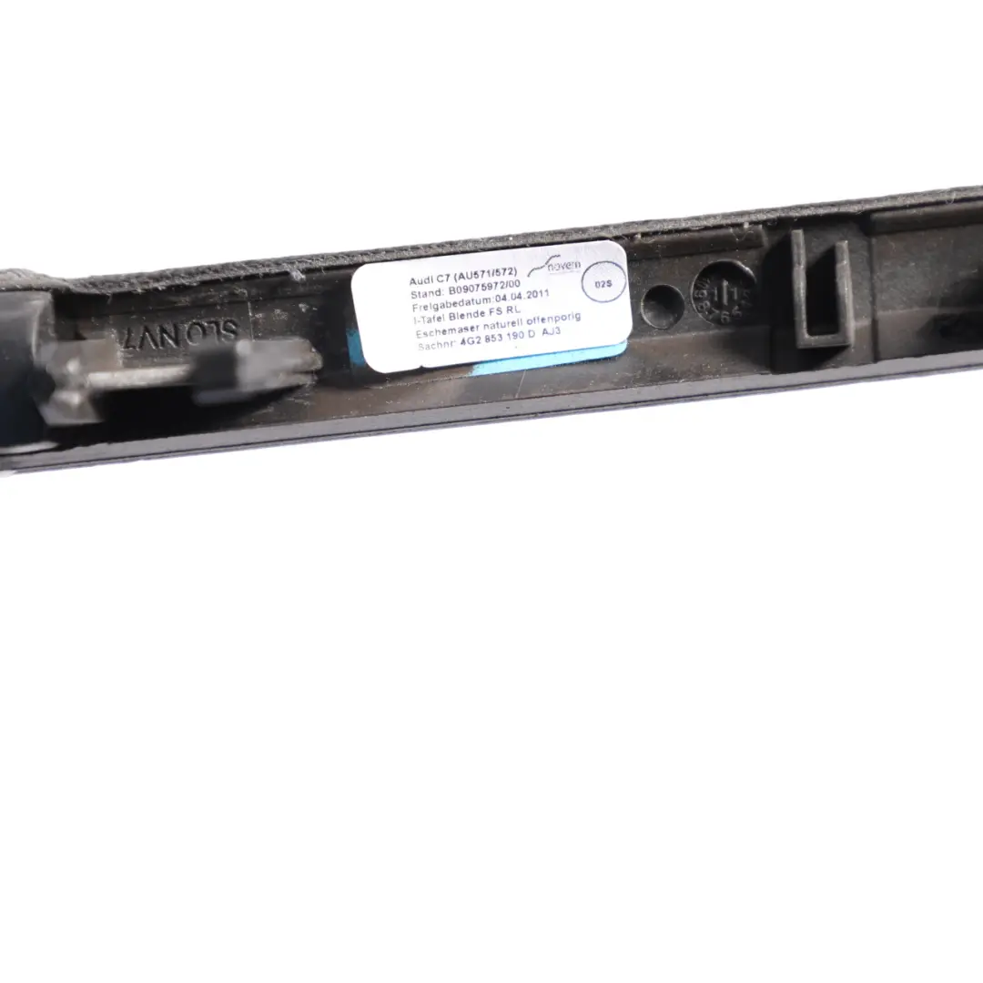 Audi A6 C7 Dashboard Trim Cover Wood Panel Bottom Strip Driver's Side - SKU RHD-4G2853190-1 - Part number 4G2853190