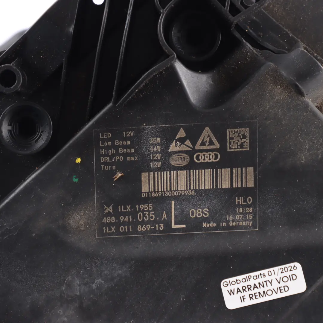 4G8 Front Passenger Left N/S Lamp Headlight Headlamp Matrix to Audi A7 with Part number 4G8941035A Audi A7 4G8 Front Passenger Left N/S Lamp Headlight Headlamp Matrix - SKU RHD-4G8941035A - Part number 4G8941035A