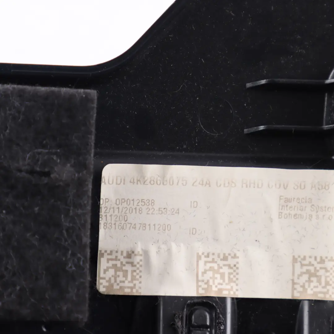 Audi A6 C8 Dashboard Trim Tray Glove Box Compartment Drvier's Side - SKU RHD-4K2863075 - Part number 4K2863075