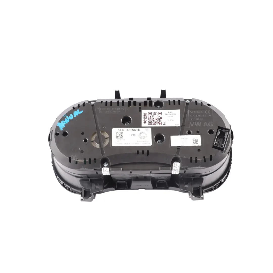 2016 2.0 TDI CRMB Diesel Combi Instrument Speedo to Skoda Octavia 5e with Part number 5E0920951B Skoda Octavia 5e 2016 2.0 TDI CRMB Diesel Combi Instrument Speedo - SKU RHD-5E0920951B - Part number 5E0920951B