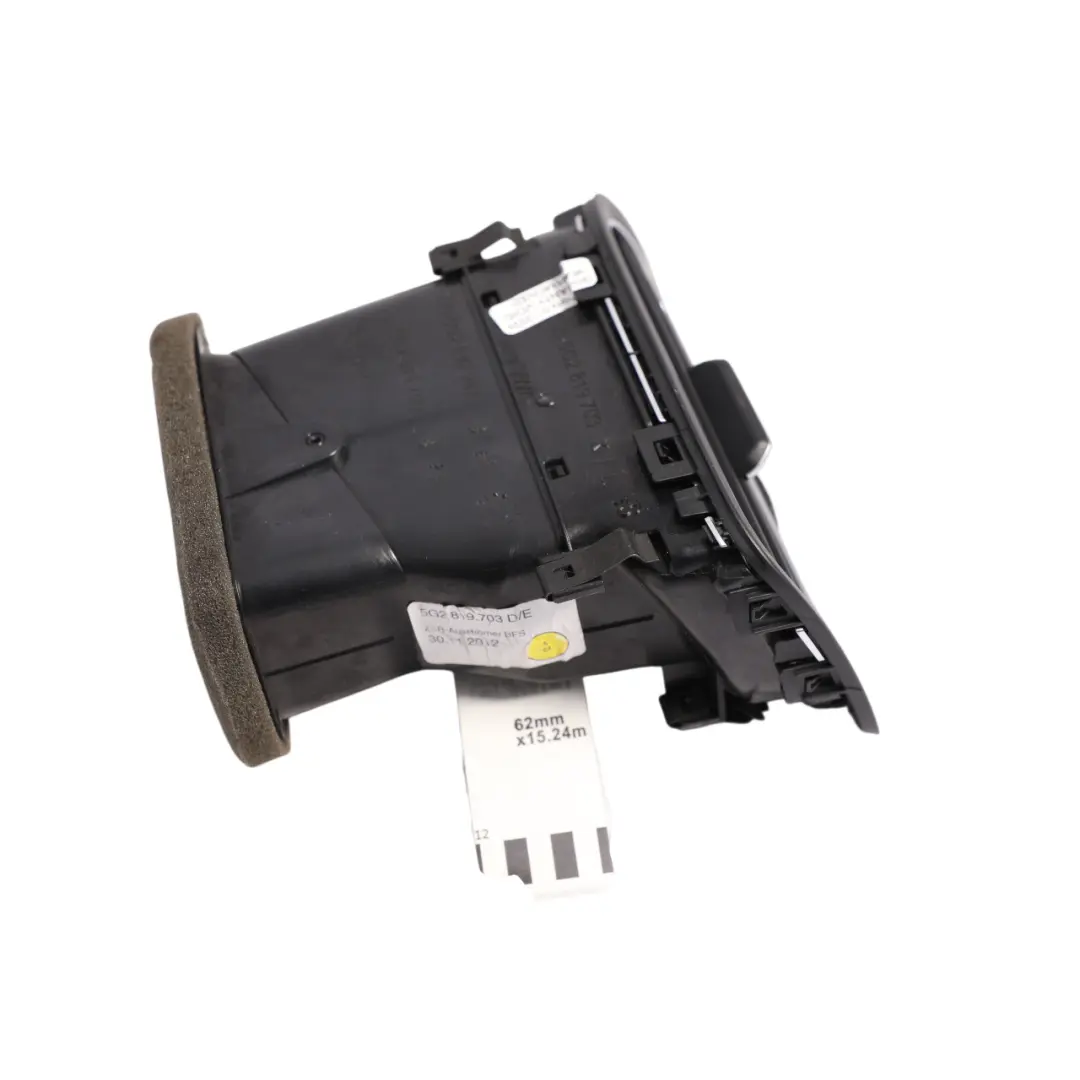 VW Volkswagen Golf 7 Air Vent Left N/S Dashboard Trim Panel Black - SKU RHD-5G2819703E - Part number 5G2819703E