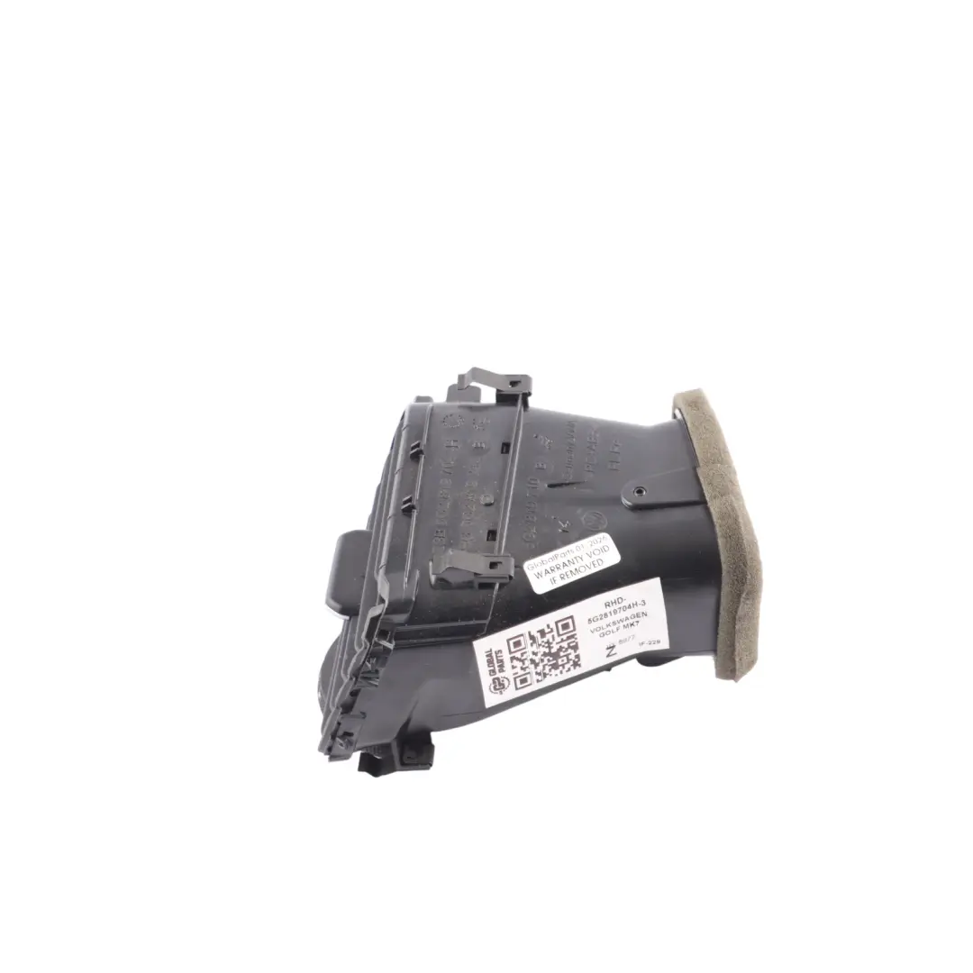VW Volkswagen Golf Mk7 Dashboard Air Vent Dash Air Duct Right O/S - SKU RHD-5G2819704H-3 - Part number 5G2819704H