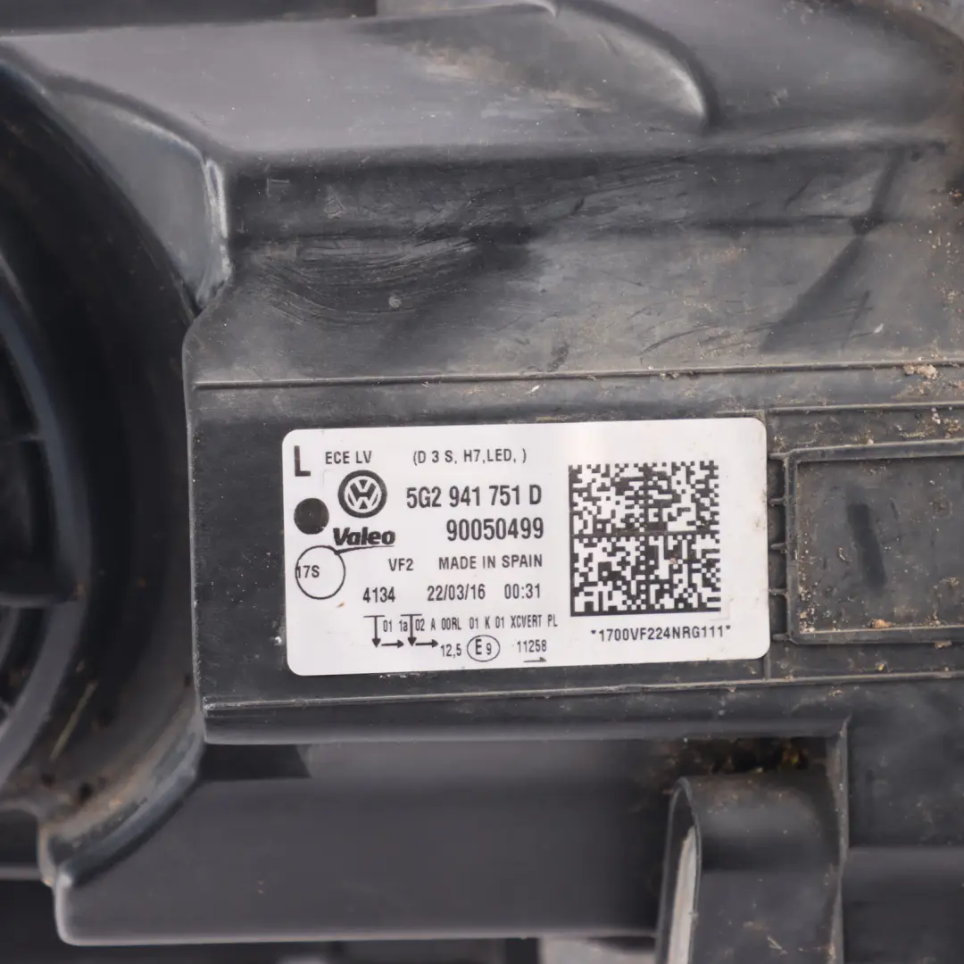 VW Volkswagen Golf VII MK7 Headlight Headlamp Lamp Front Left N/S - SKU RHD-5G2941753D-1 - Part number 5G2941753D