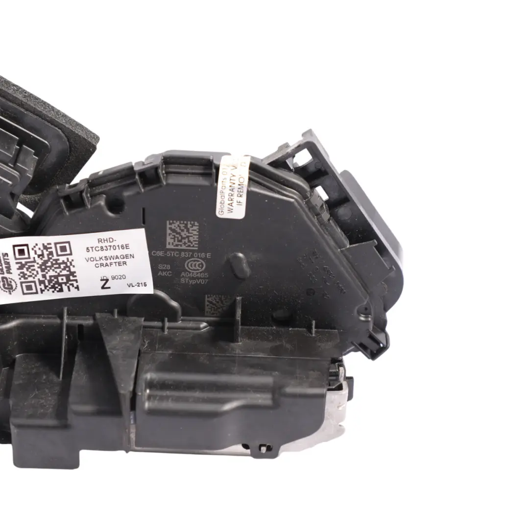 Door Lock Mechanism Actuator Front Right O/S to Volkswagen VW Crafter with Part number 5TC837016E Volkswagen VW Crafter Door Lock Mechanism Actuator Front Right O/S - SKU RHD-5TC837016E - Part number 5TC837016E