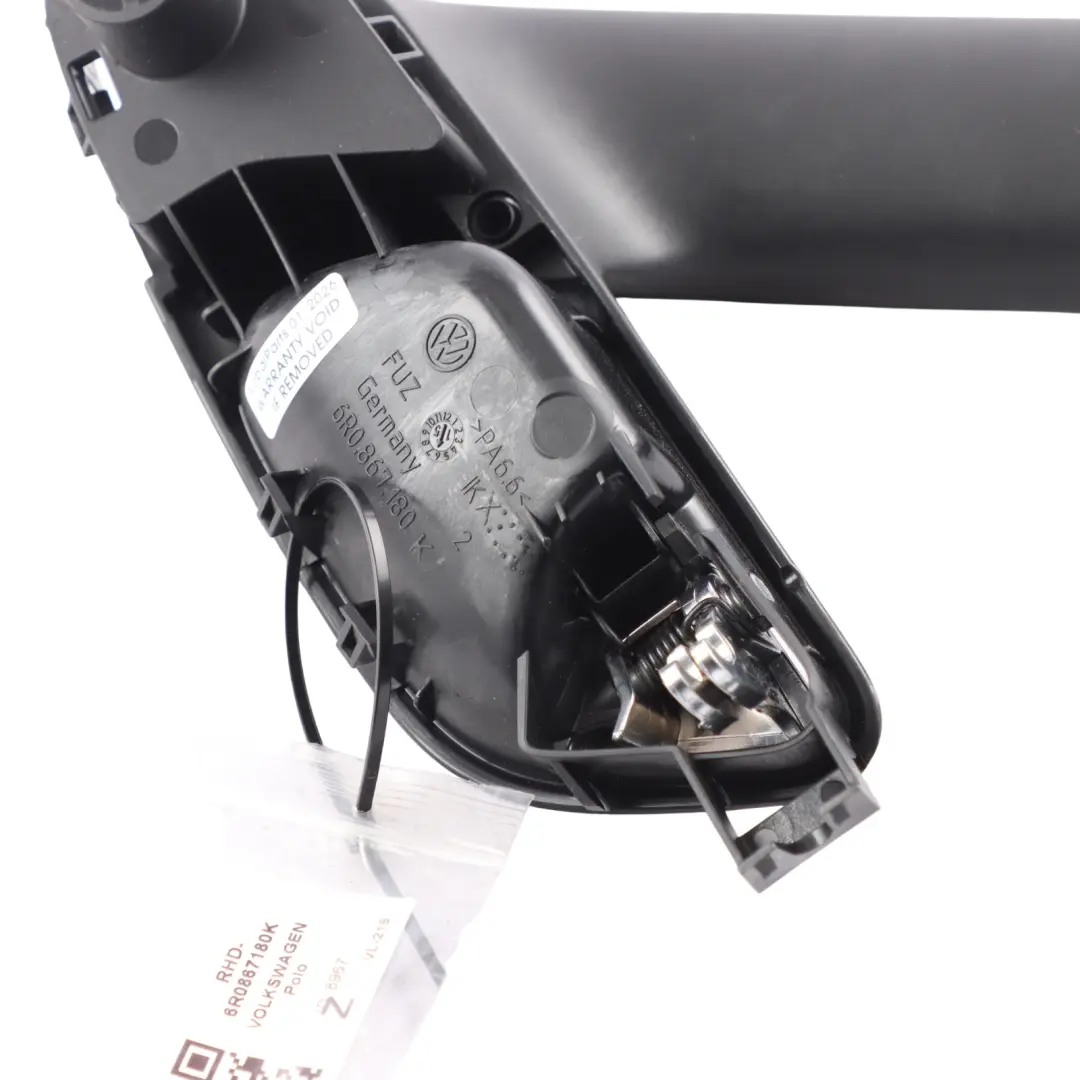 Volkswagen Polo Mk5 6R Door Card Interior Handle Grab Front Right O/S - SKU RHD-6R0867180K - Part number 6R0867180K