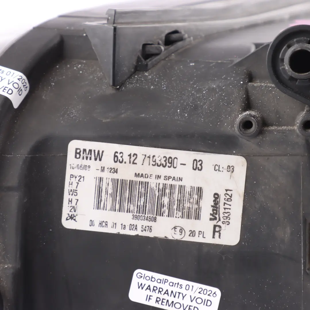 BMW E81 E82 E87 LCI Headlight Headlamp Driver Lamp Light Right O/S - SKU rhd-7193390-2 - Part number 7193390