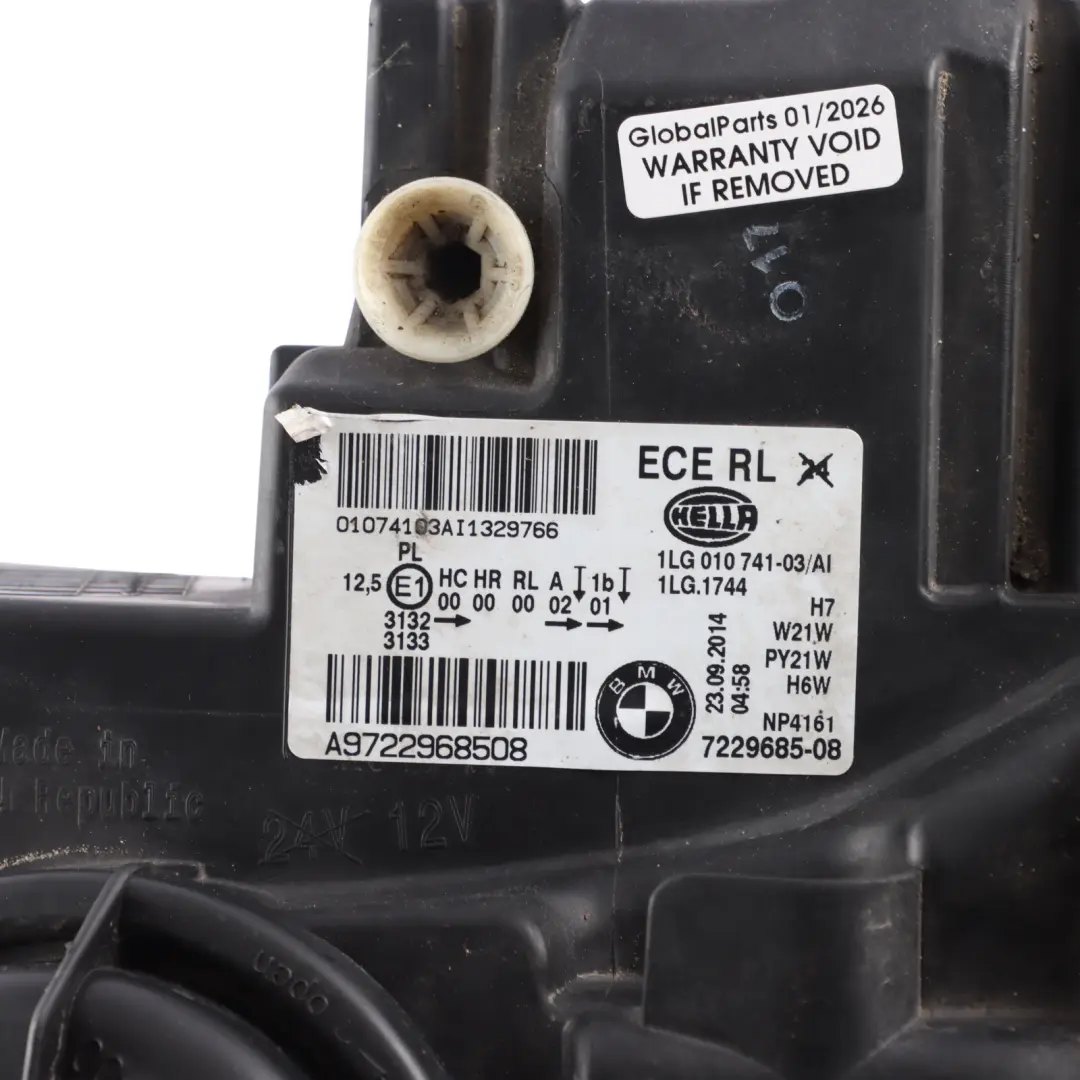  Headlight BMW F20 F21 Headlamp Lamp Light Front Left N/S - SKU rhd-7229685-2 - Part number 7229685