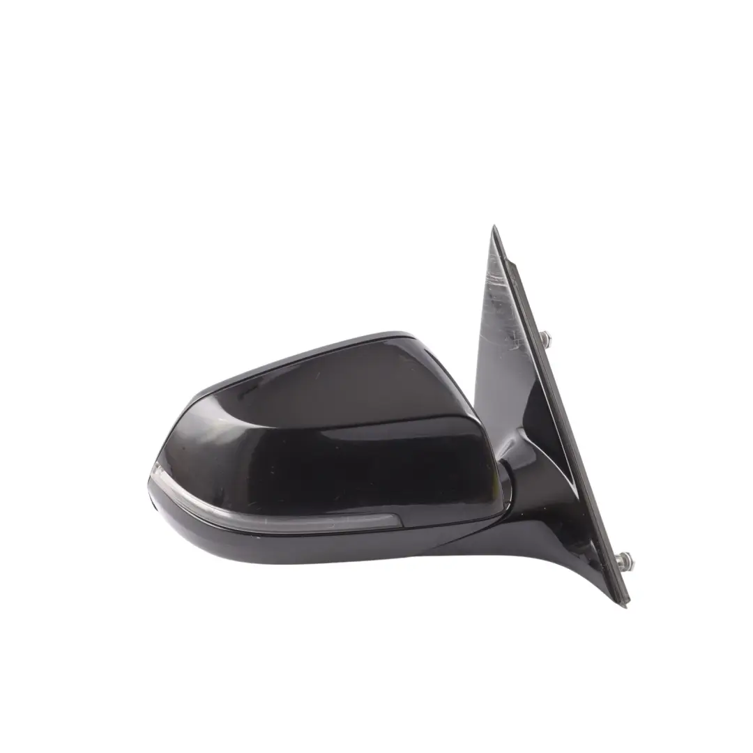 BMW F10 LCI Wing Mirror Heated Door Auto Dip Right O/S Glacier Schwarz 2 - 668 - SKU RHD-7350690-SCH - Part number 7350690
