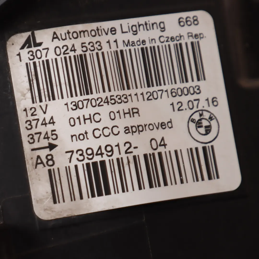 BMW F06 Gran Coupe Headlight Headlamp Lamp Front Right O/S - SKU RHD-7394912 - Part number 7394912