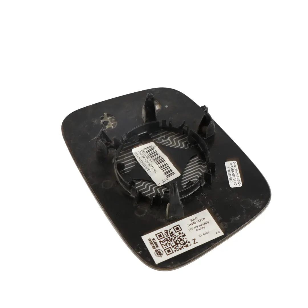 2K Left N/S Mirror Glass to Volkswagen Caddy Maxi with Part number 7H2857521N Volkswagen Caddy Maxi 2K Left N/S Mirror Glass - SKU RHD-7H2857521N - Part number 7H2857521N