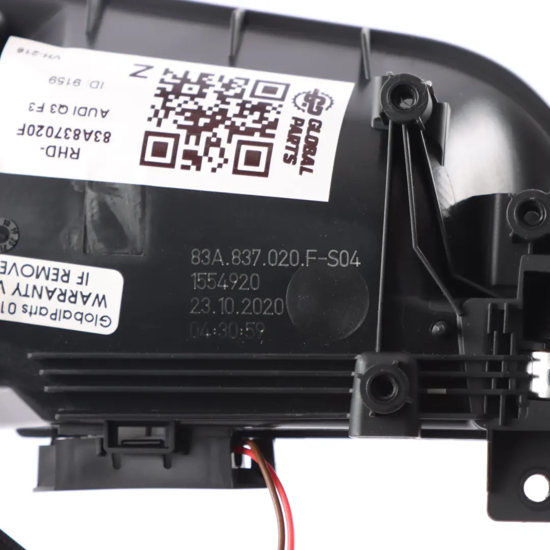 Audi Q3 F3 Poignée De Porte Intérieure Ouverture Avant/Arrière Droite - SKU 83A837020G - Numéro de pièce 83A837020F