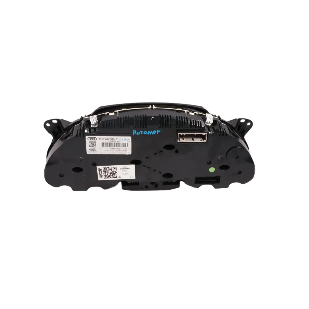 Instrument Cluster Speedo Clocks Meter Petrol Automatic to Audi A4 S4 B8 with Part number 8K0920980H Audi A4 S4 B8 Instrument Cluster Speedo Clocks Meter Petrol Automatic - SKU RHD-8K0920980H - Part number 8K0920980H
