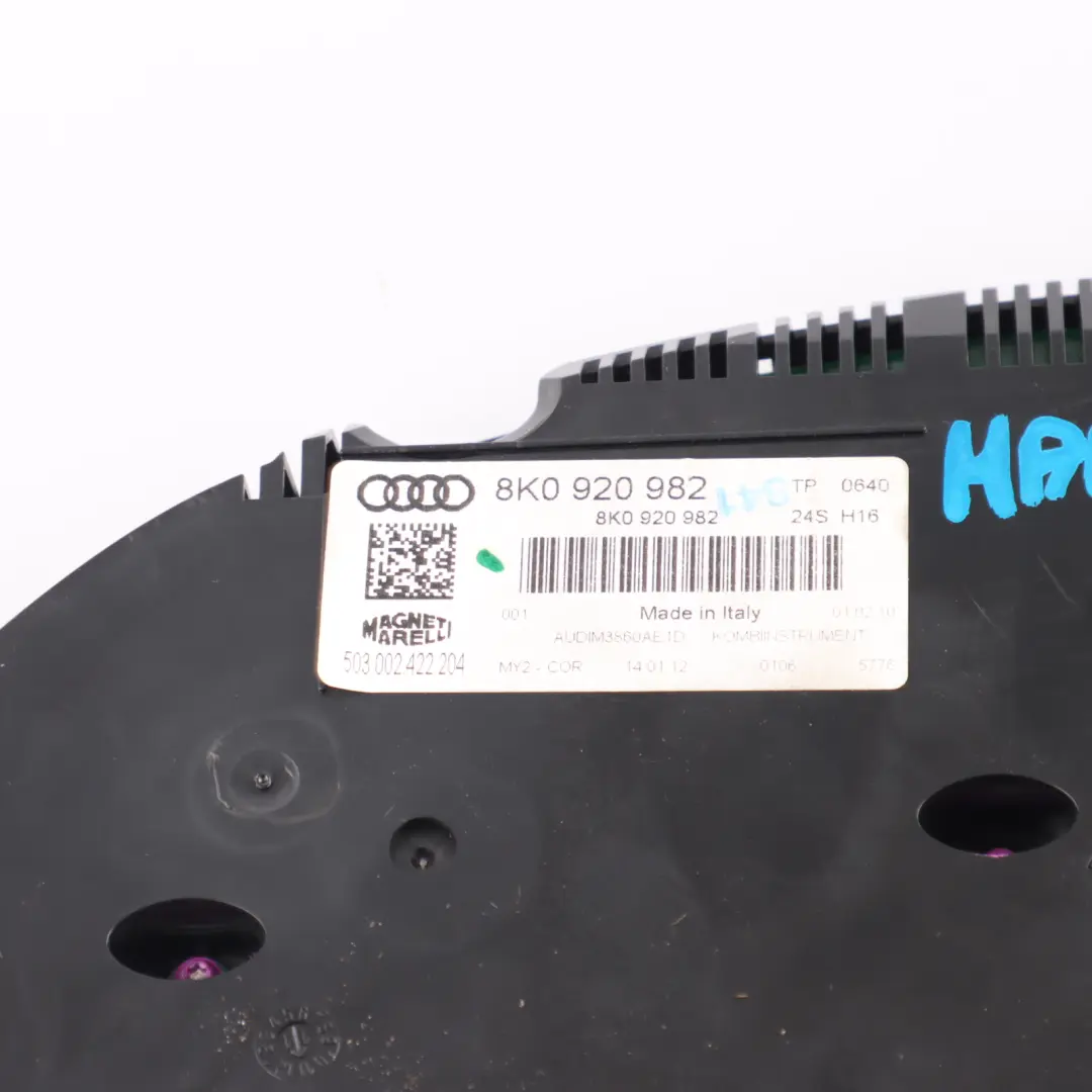Audi A4 B8 Instrument Cluster Speedometer Clocks Diesel Manual - SKU RHD-8K0920982 - Part number 8K0920982