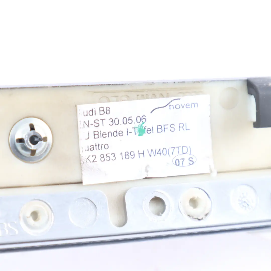 Audi A4 B8 Dashboard Interior Decor Strip Cover Nutmeg Front Left N/S - SKU RHD-8K2853189H - Part number 8K2853189H