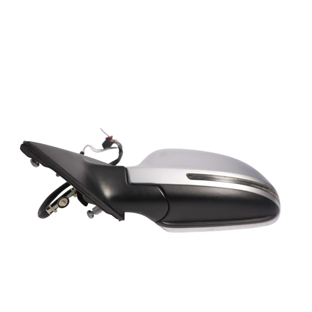 Audi A4 S4 B8 Door Wing Mirror Left N/S Memory Electric Aluminium Cover - SKU RHD-8K2857409G-ALU - Part number 8K2857409G