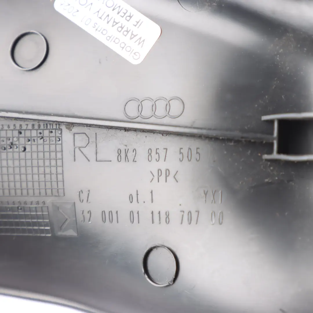 Audi A4 B8 Storage Compartment Glove Box Side Cover Trim Soul Black - SKU RHD-8K2857505 - Part number 8K2857505