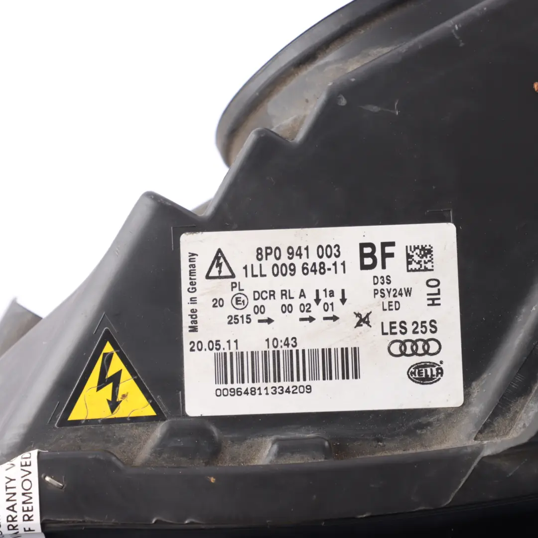 Front Lamp Headlight Xenon Left N/S HELLA to Audi S3 8P with Part number 8P0941003BF Audi S3 8P Front Lamp Headlight Xenon Left N/S HELLA - SKU RHD-8P0941003BF - Part number 8P0941003BF