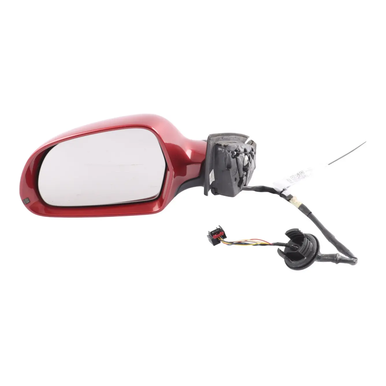 Audi A3 8P Door Wing Mirror Glass Left N/S Garnet Red Pearl Effect - Z3F
