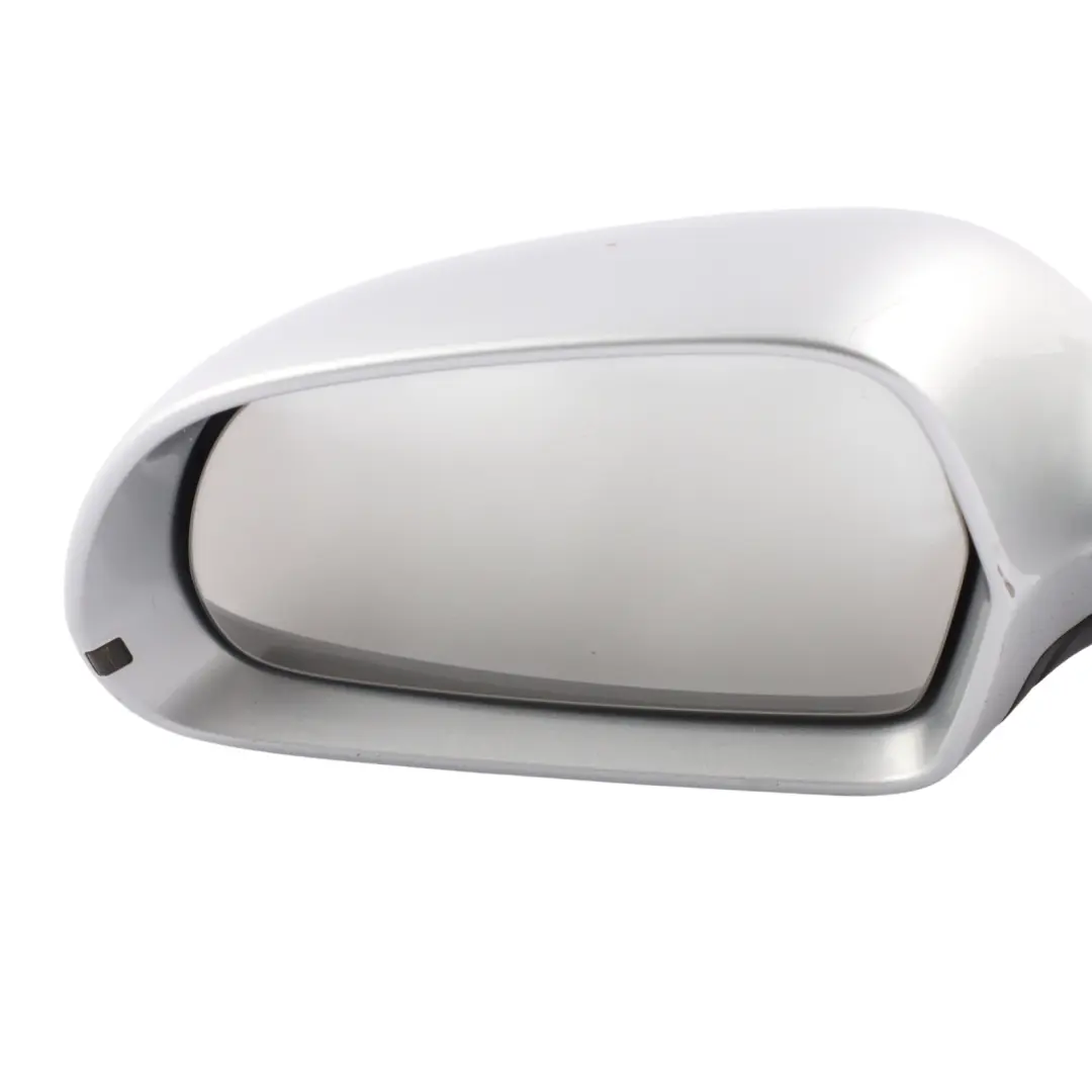 Audi A3 8P Door Wing Mirror Left N/S Outside Ice Silver Metallic X7W - SKU RHD-8P2858531EB-ICS - Part number 8P2858531EB