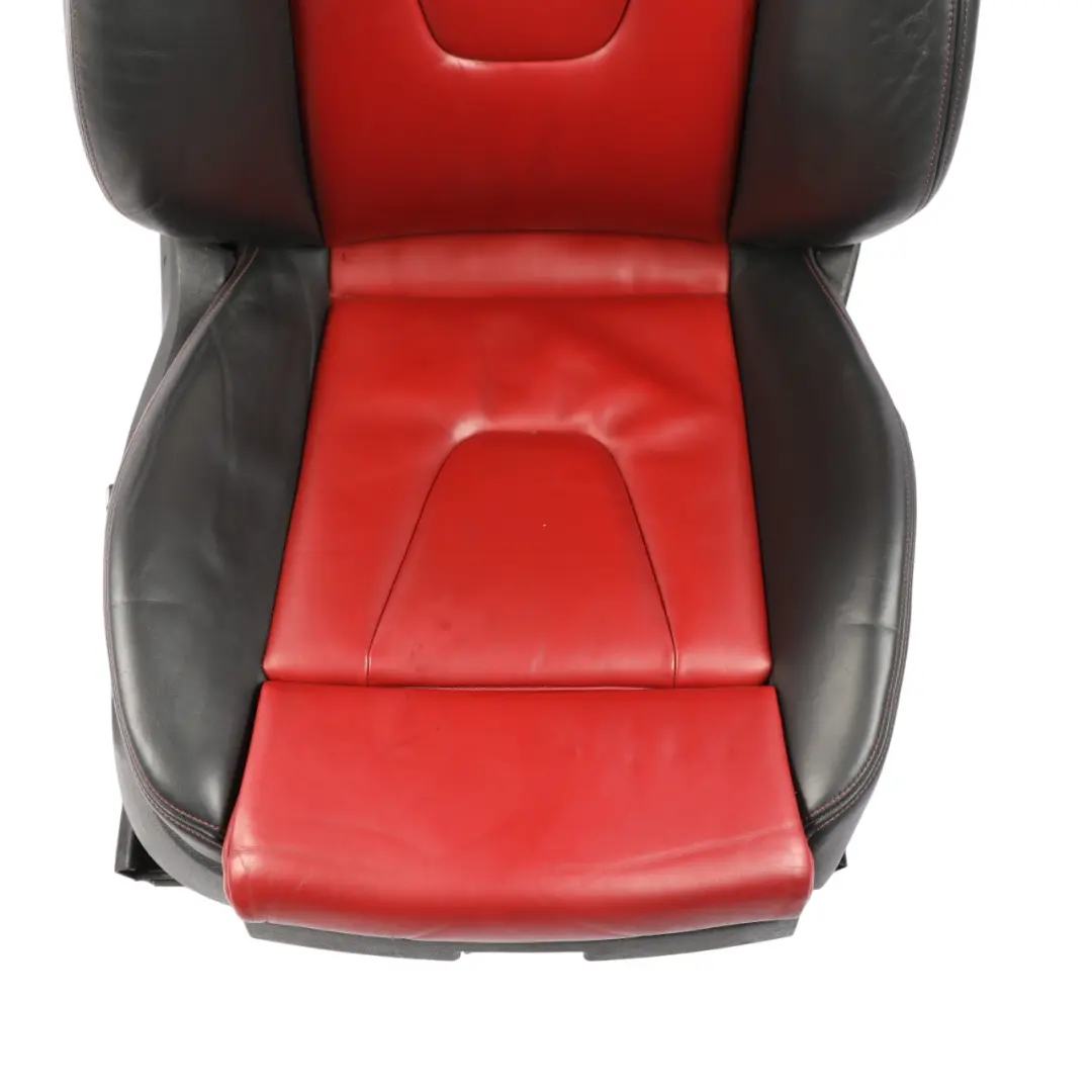 Audi S5 8T Coupe Front Sport Seat Heated Electric Leather Black Red Right O/S - SKU RHD-8T0881806CD-2 - Part number 8T0881806CD