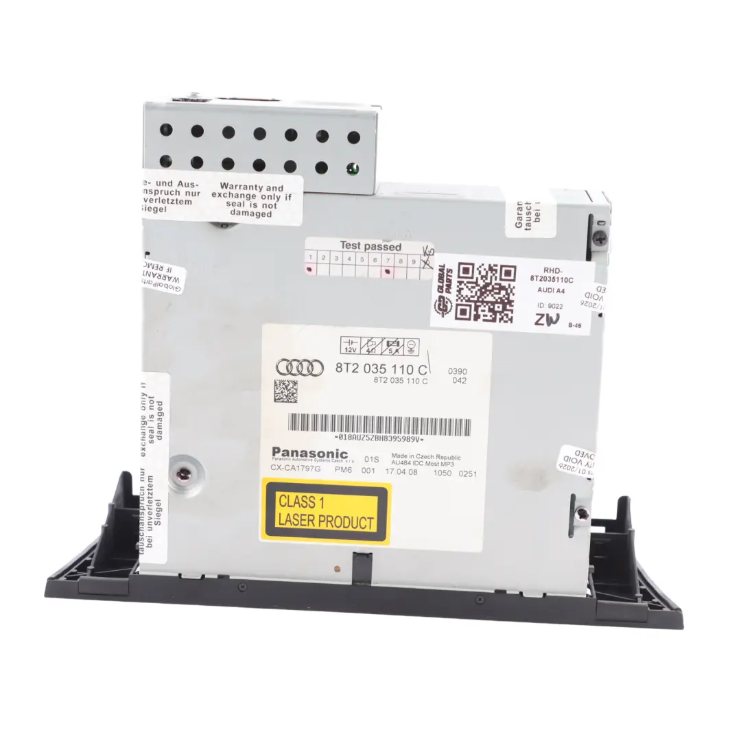 Disc CD Changer Player Reader System ESP Switch to Audi A4 B8 with Part number 8T2035110C Audi A4 B8 Disc CD Changer Player Reader System ESP Switch - SKU RHD-8T2035110C - Part number 8T2035110C