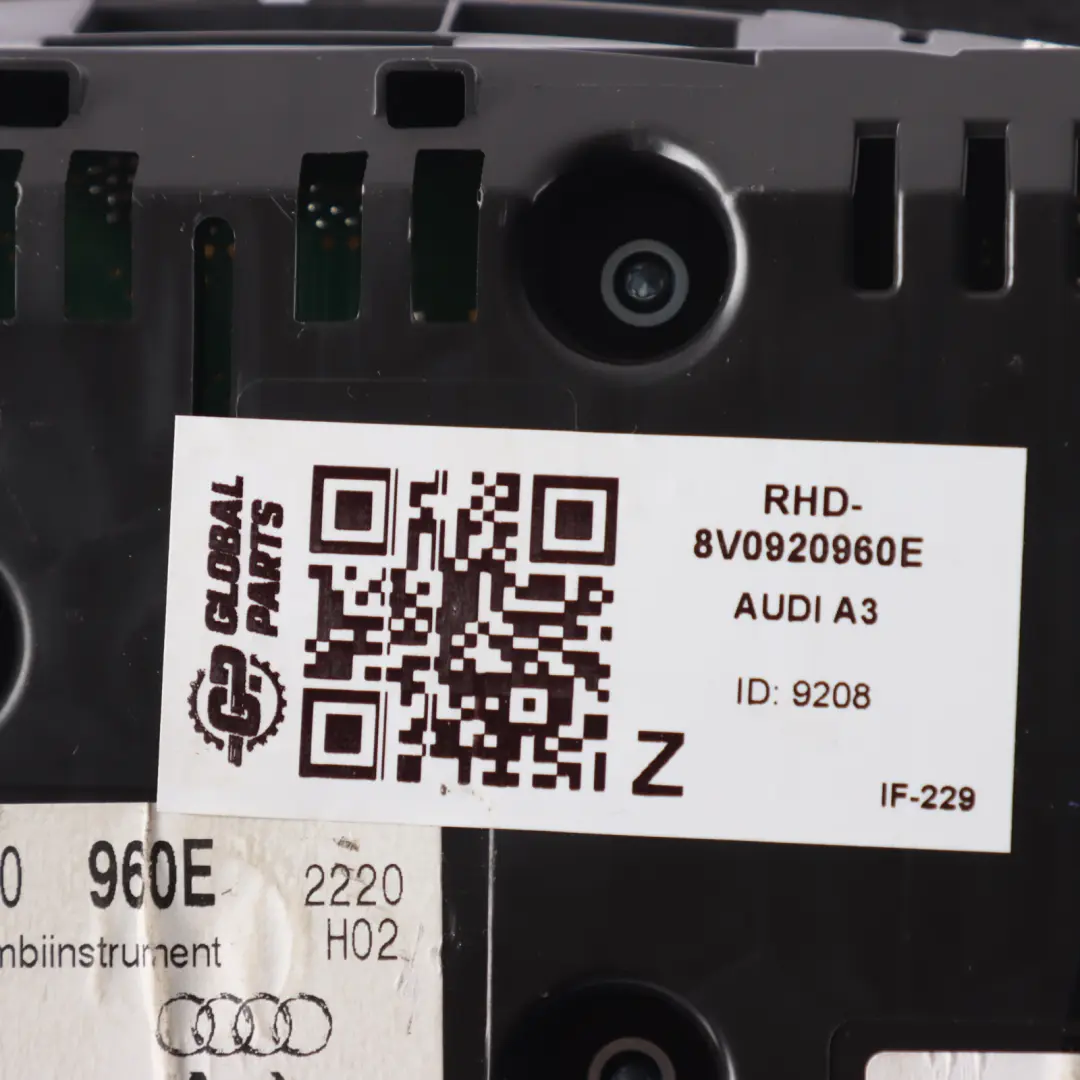 Audi A3 8V Instrument Cluster Speedo Clocks Meter Diesel Automatic - SKU RHD-8V0920960E - Part number 8V0920960E