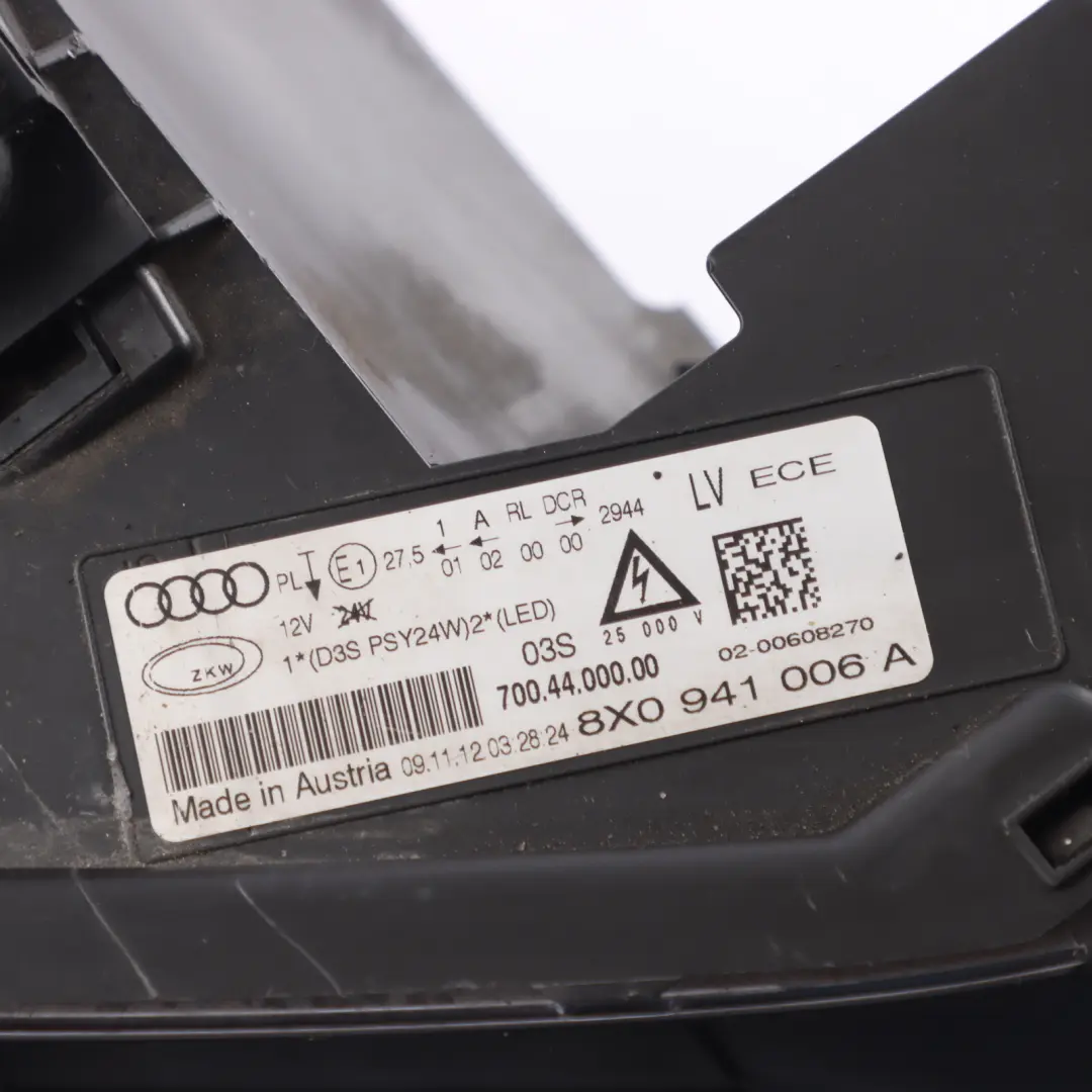 Headlight Lamp Head Light Right O/S to Audi A1 8X with Part number 8X0941006A Audi A1 8X Headlight Lamp Head Light Right O/S - SKU RHD-8X0941006A - Part number 8X0941006A