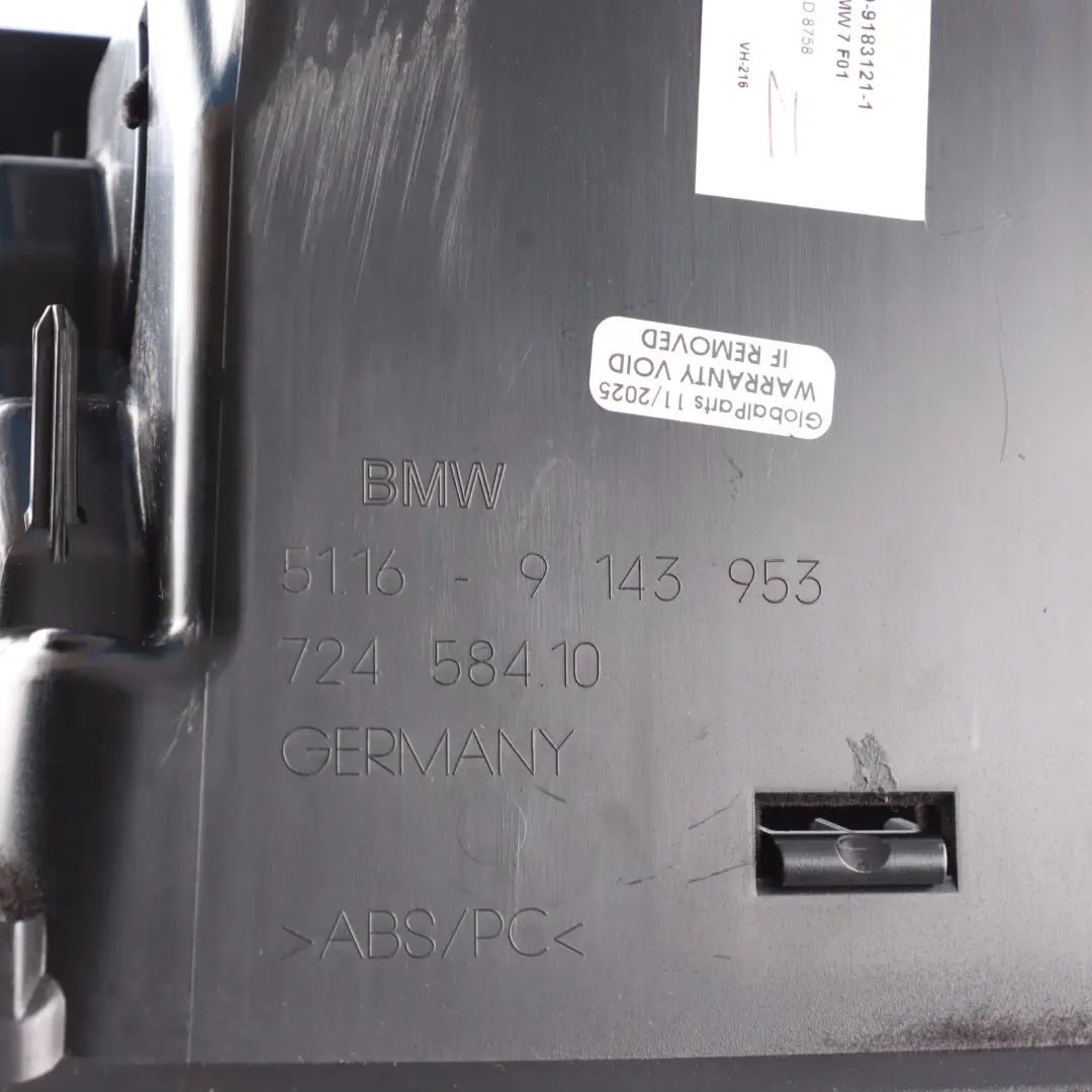 Folding Box Storage Driver's Side Part to BMW F01 F02 with Part number 9183121 BMW F01 F02 Folding Box Storage Driver's Side Part - SKU RHD-9183121-1 - Part number 9183121