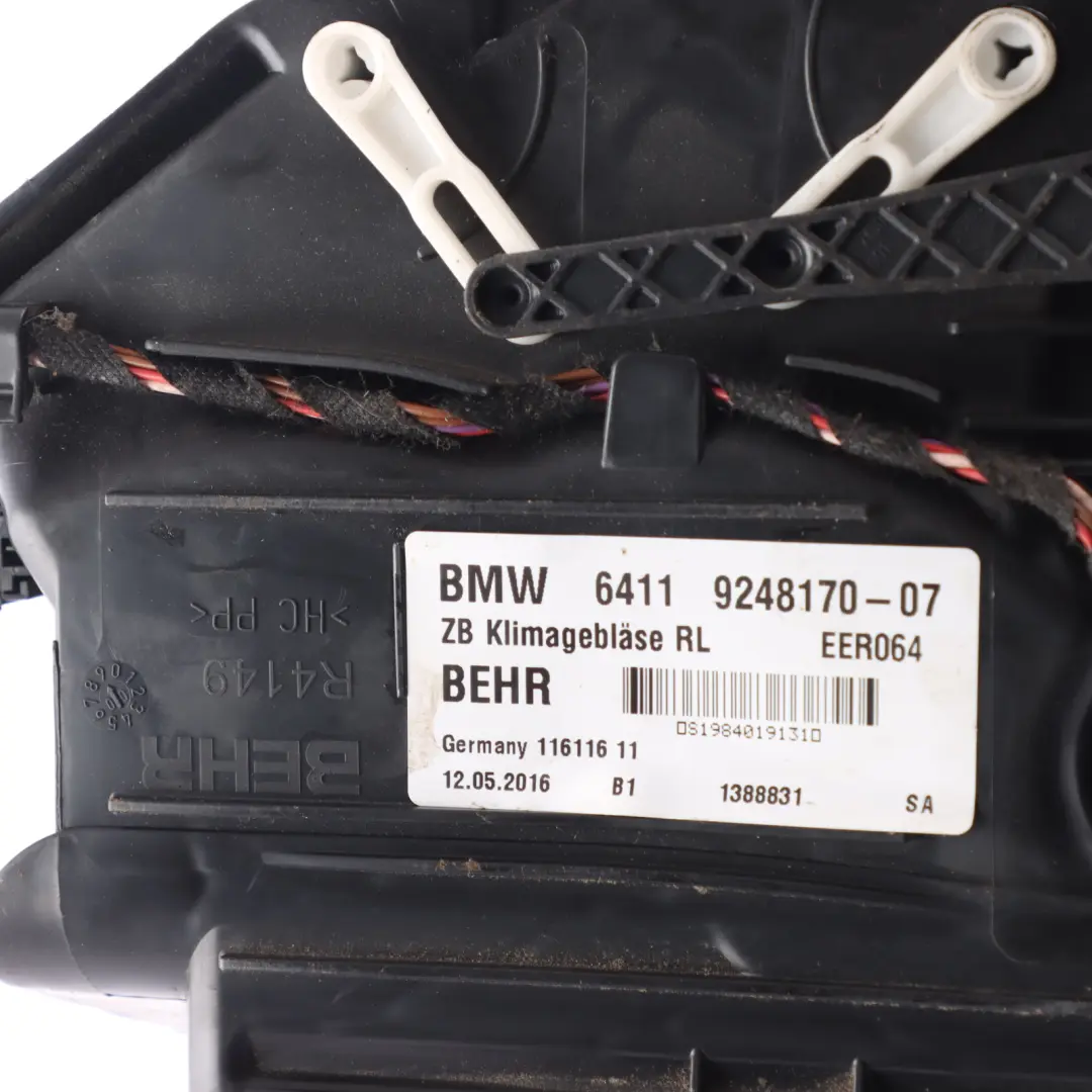 Heater Fan Blower Unit Motor to BMW F01 F10 F11 F12 F30 Air with Part number 9248170 BMW F01 F10 F11 F12 F30 Air Heater Fan Blower Unit Motor - SKU RHD-9248170-2 - Part number 9248170