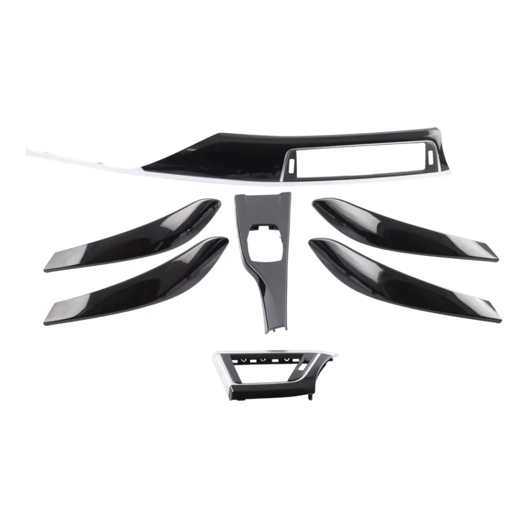 BMW F30 F31 Dashboard Trim Strip Console Cover Panel Perlglanz Chrom Gloss Set - SKU RHD-9318072-1 - Part number 9318072