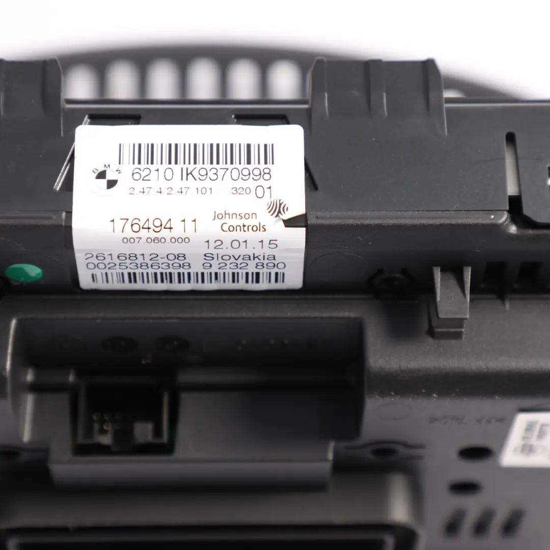 Instrument Cluster Speedo Clocks Meter Diesel Manual to BMW X3 F25 with Part number 9370998 BMW X3 F25 Instrument Cluster Speedo Clocks Meter Diesel Manual - SKU RHD-9370998 - Part number 9370998