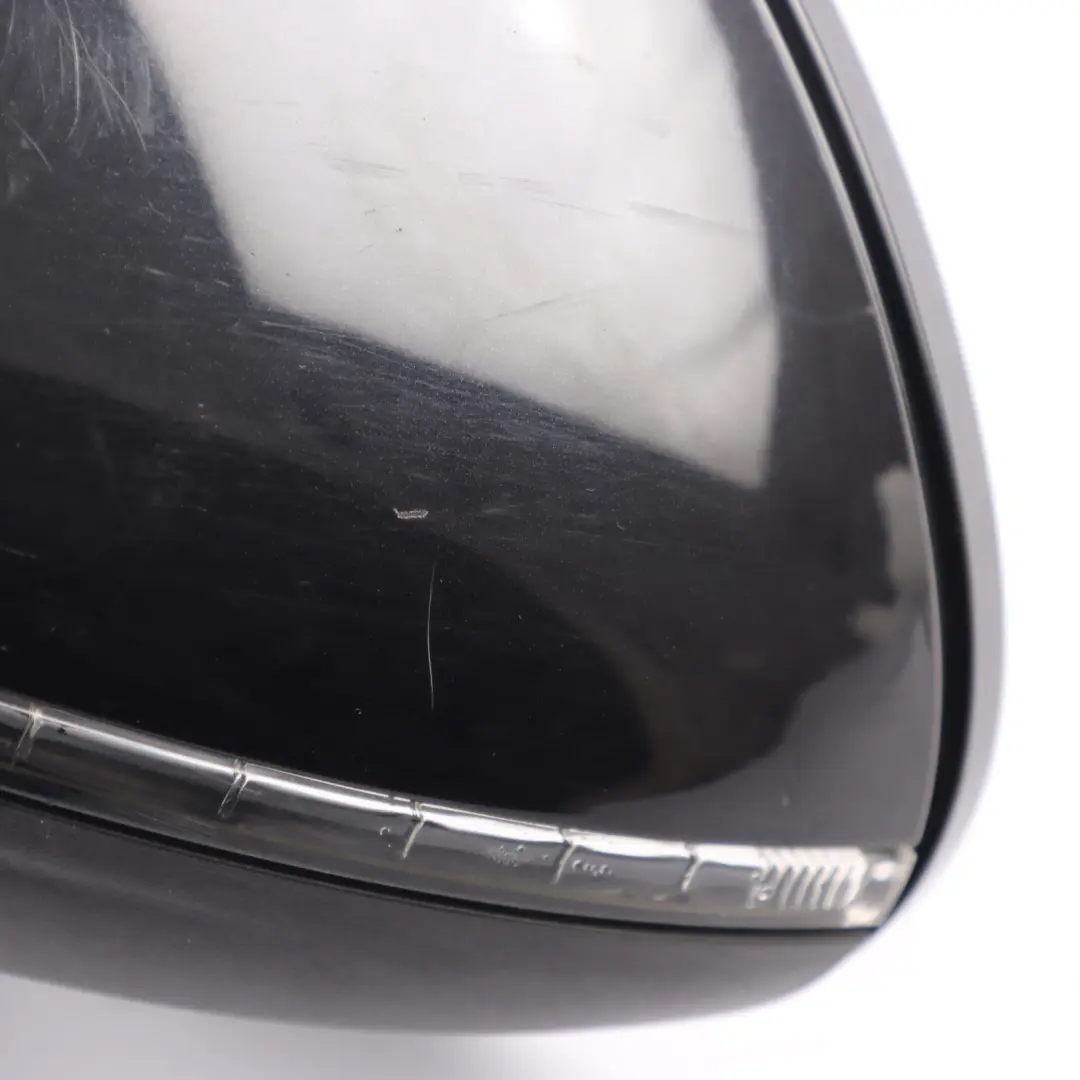 Porsche Cayenne 92A Door Wing Side Mirror Left O/S Jet Black Metallic - C9X - SKU RHD-95873131701-JBL - Part number 95873131701