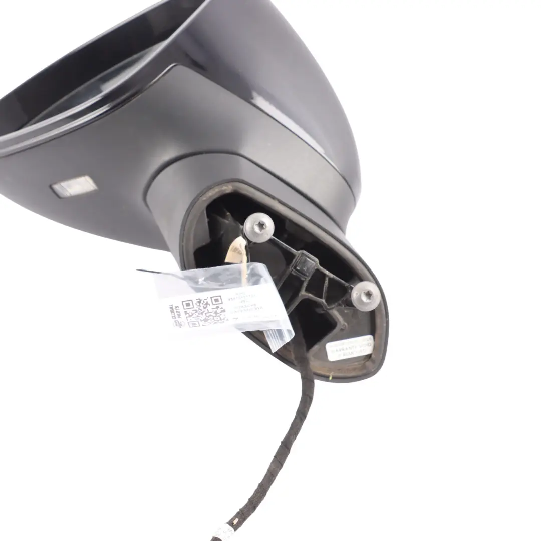Porsche Cayenne 92A Door Wing Side Mirror Left O/S Jet Black Metallic - C9X - SKU RHD-95873131701-JBL - Part number 95873131701
