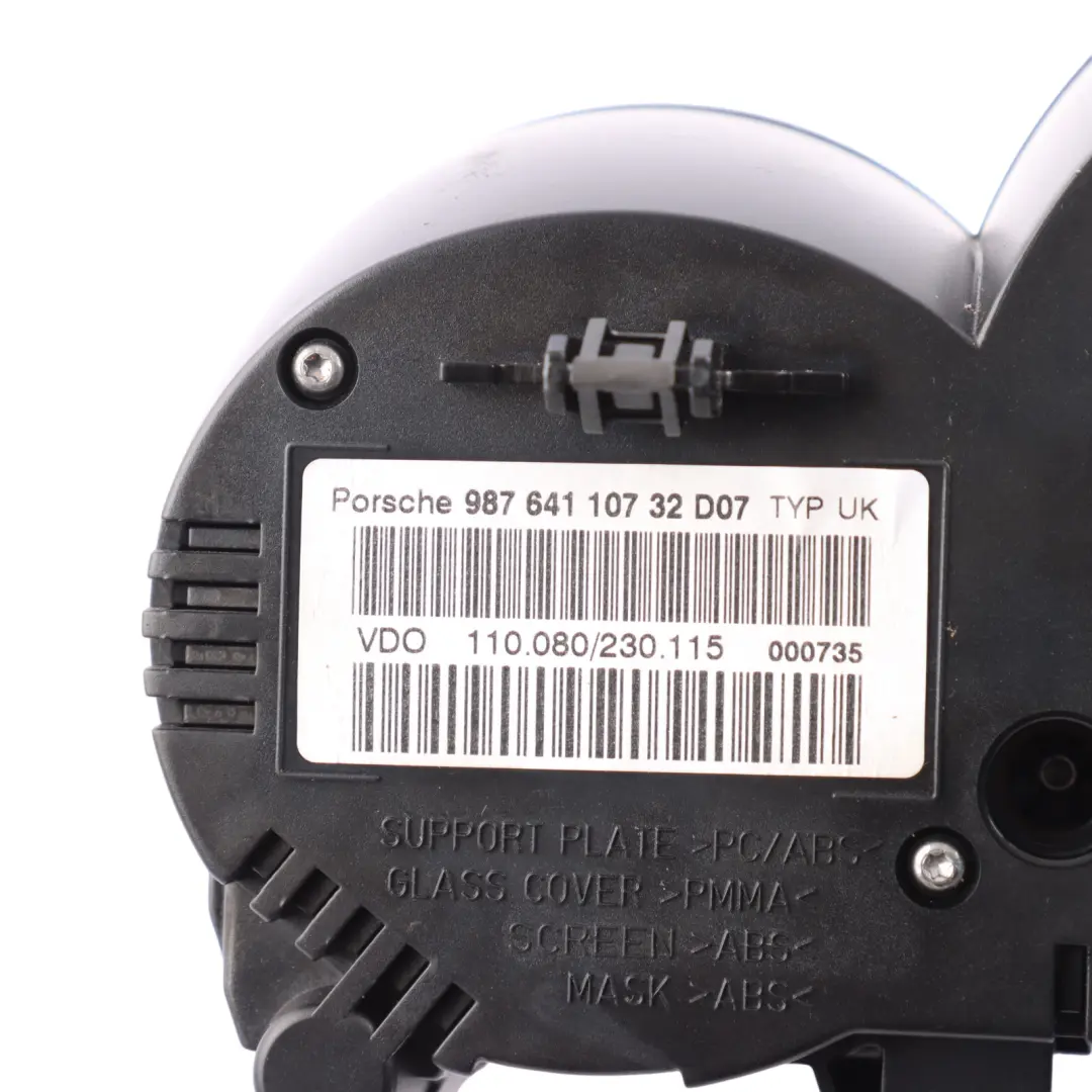 Porsche Cayman 987C Instrument Cluster Speedo Clocks Petrol Manual - SKU RHD-98764110732 - Part number 98764110732