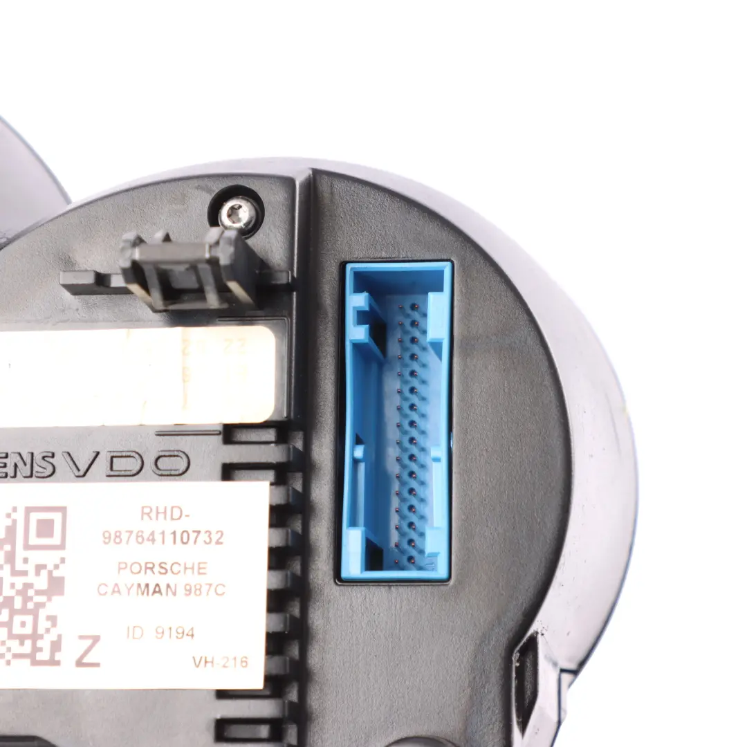 Porsche Cayman 987C Instrument Cluster Speedo Clocks Petrol Manual - SKU RHD-98764110732 - Part number 98764110732