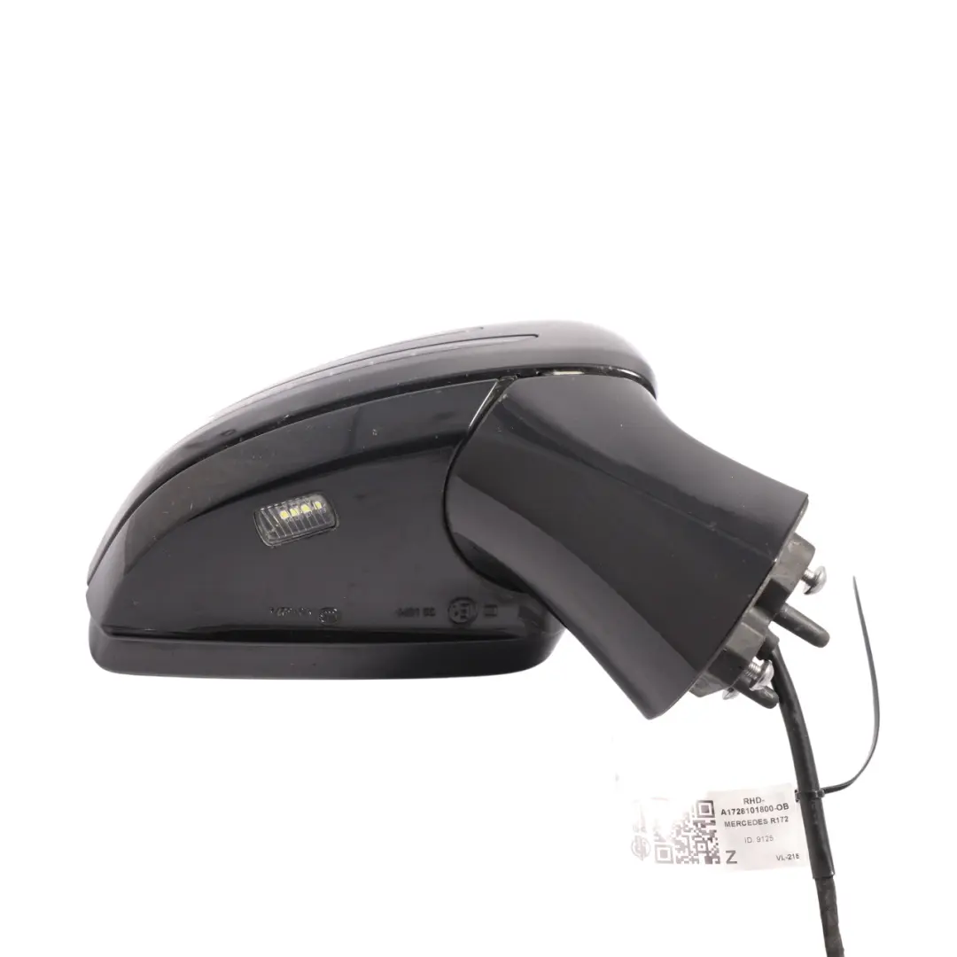 Wing Mirror Outside Right O/S Obsidian Black Metallic - 197 to Mercedes SLK R172 with Part number A1728101800 Mercedes SLK R172 Wing Mirror Outside Right O/S Obsidian Black Metallic - 197 - SKU RHD-A1728101800-OB - Part number A1728101800