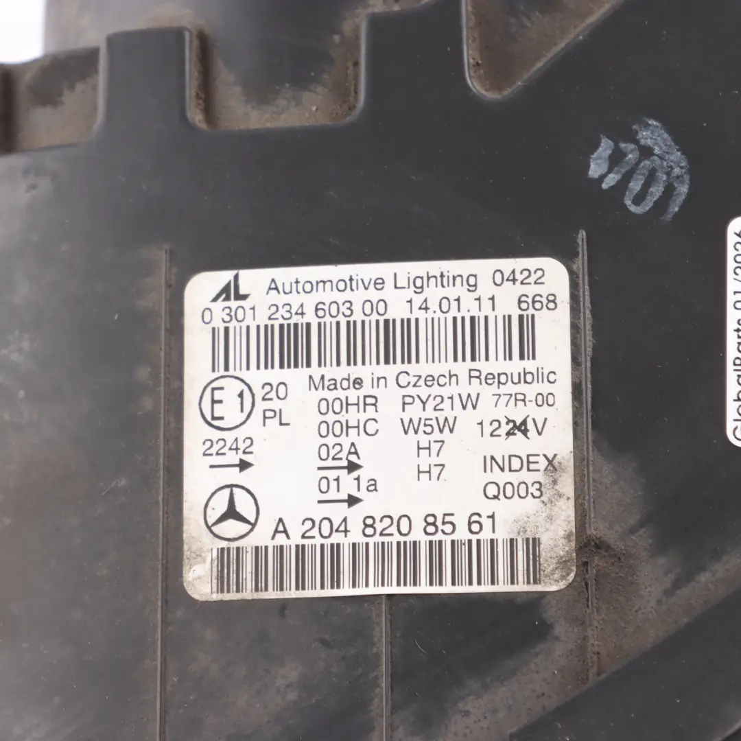 Headlight Headlamp Lamp Light Front Left N/S to Mercedes W204 with Part number A2048208561 Mercedes W204 Headlight Headlamp Lamp Light Front Left N/S - SKU RHD-A2048208561 - Part number A2048208561