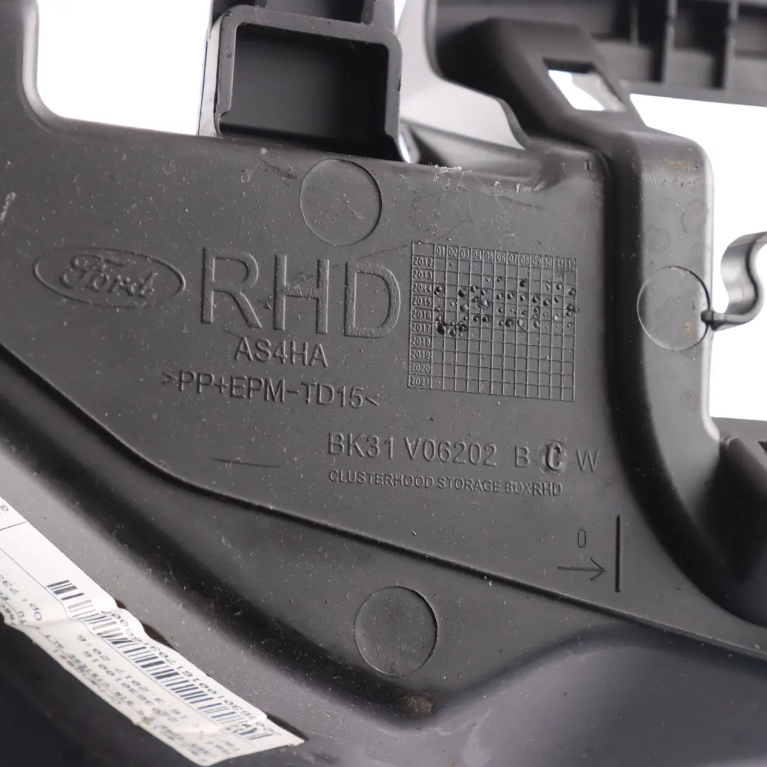 Ford Transit Mk8 Dashboard Dash Clusterhood Storage Tray Box - SKU RHD-BK31-V06202-BCW - Part number BK31-V06202-BCW